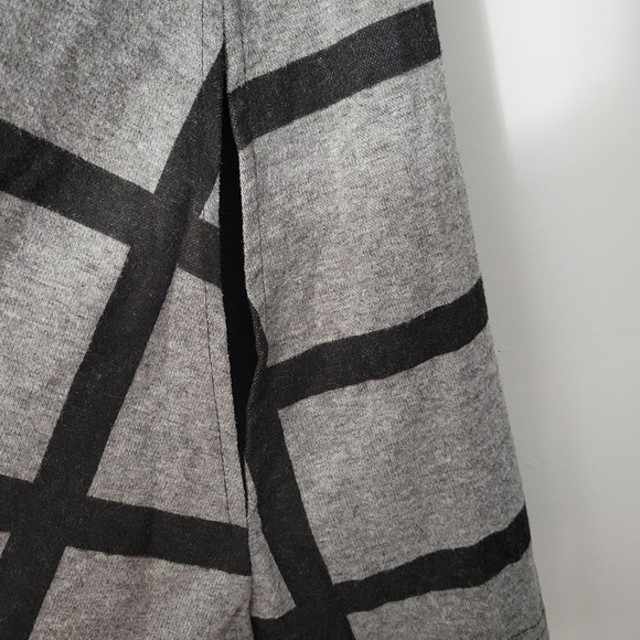 Doma Gray Windowpane Mockneck Poncho Cape - Picture 6 of 10